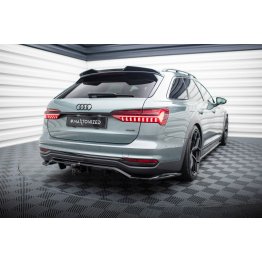 Накладка сплиттер на задний бампер на Audi A6 C8 Allroad
