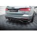 Накладка сплиттер на задний бампер на Audi A6 C8 Allroad
