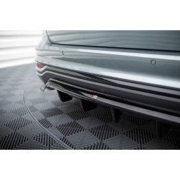 Накладка сплиттер на задний бампер на Audi A6 C8 Allroad