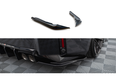 Накладки сплиттеры боковые на задний бампер V2 на BMW M2 G87