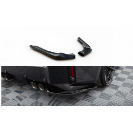 Накладки сплиттеры боковые на задний бампер V4 на BMW M2 G87