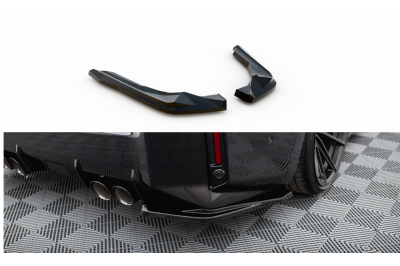 Накладки сплиттеры боковые на задний бампер V4 на BMW M2 G87