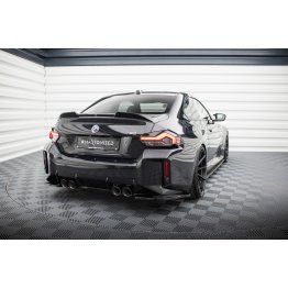 Накладки сплиттеры боковые на задний бампер V4 на BMW M2 G87