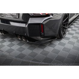 Накладки сплиттеры боковые на задний бампер V4 на BMW M2 G87