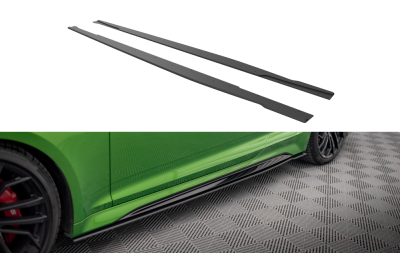 Накладки сплиттеры на пороги StreetPro на Audi RS5 B9 рестайл