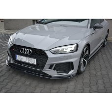 Накладка сплиттер на передний бампер на Audi RS5 B9 Накладка сплиттер на передний бампер на Audi RS5 B9