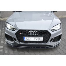Накладка сплиттер на передний бампер на Audi RS5 B9 Накладка сплиттер на передний бампер на Audi RS5 B9