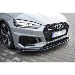 Накладка сплиттер на передний бампер V2 на Audi RS5 B9