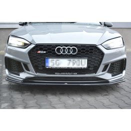 Накладка сплиттер на передний бампер V2 на Audi RS5 B9