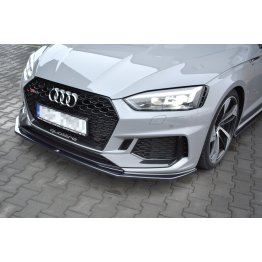 Накладка сплиттер на передний бампер V2 на Audi RS5 B9
